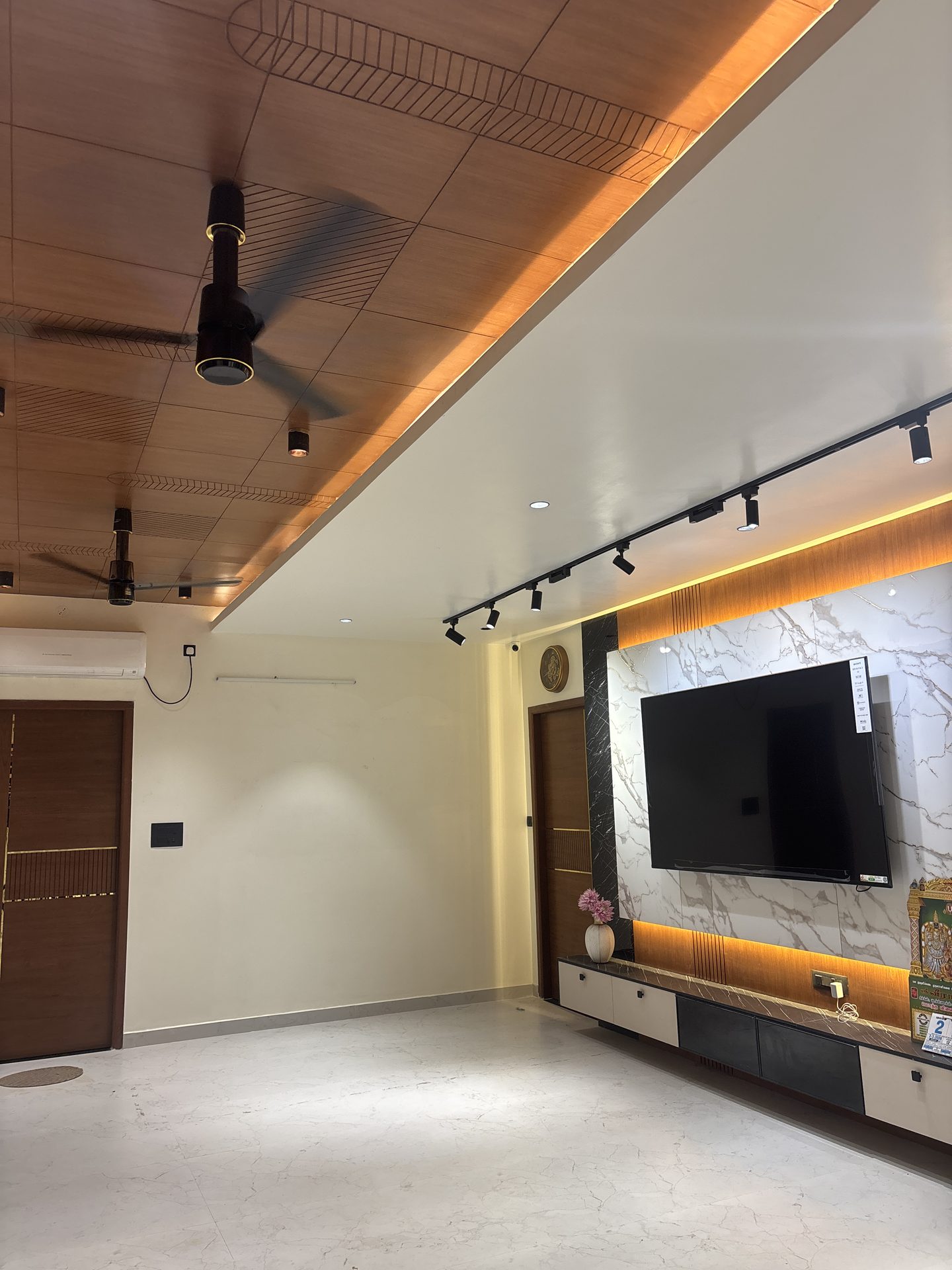 Minimal Living Space — Living Room interior design in Coimbatore by Hasta Interior Studio